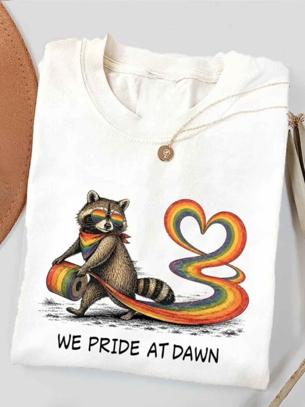 Funny LGBTQ Raccoon PrideShirt, Rainbow Shirt, Cute Gay Pride Month Shirt